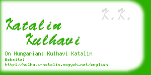 katalin kulhavi business card